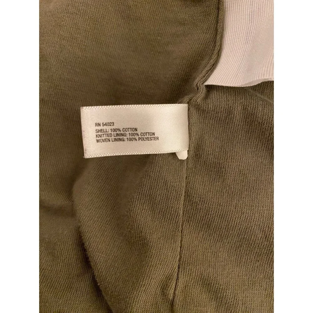 GAP Kids Hooded Military Utility Jacket Small (6-7) Olive Full Zip 100% Cotton‎